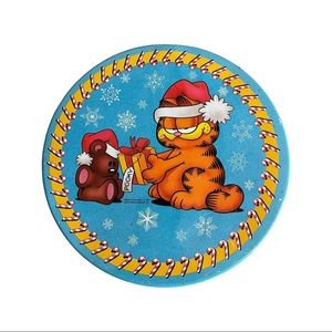 Vintage Garfield Holiday Tin // Christmas Collectible